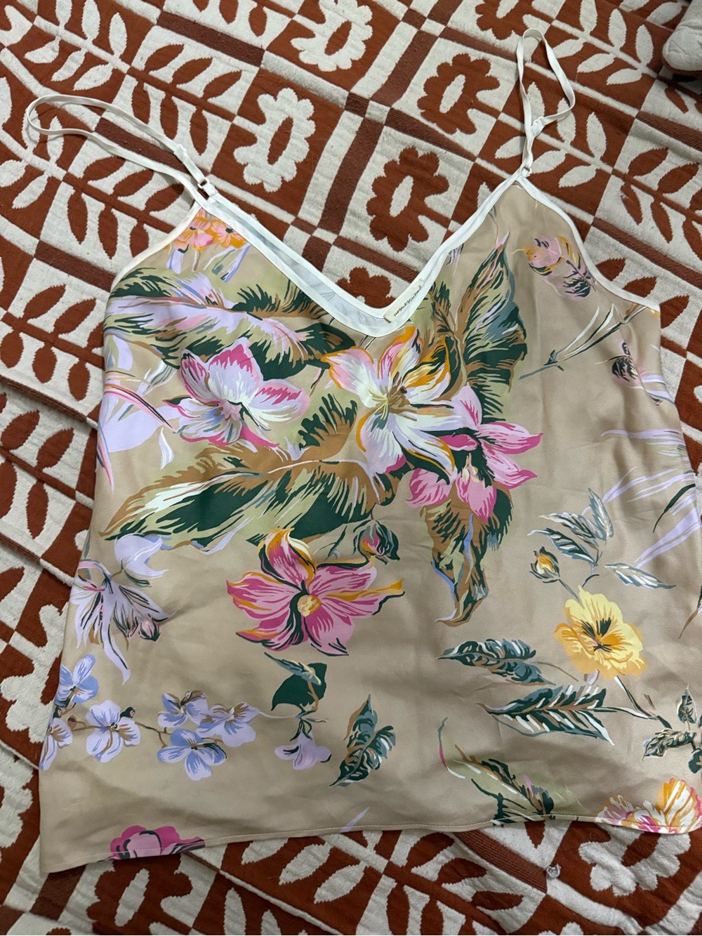 Unsubscribed Gorgeous Floral Printed 100% Silk Cami